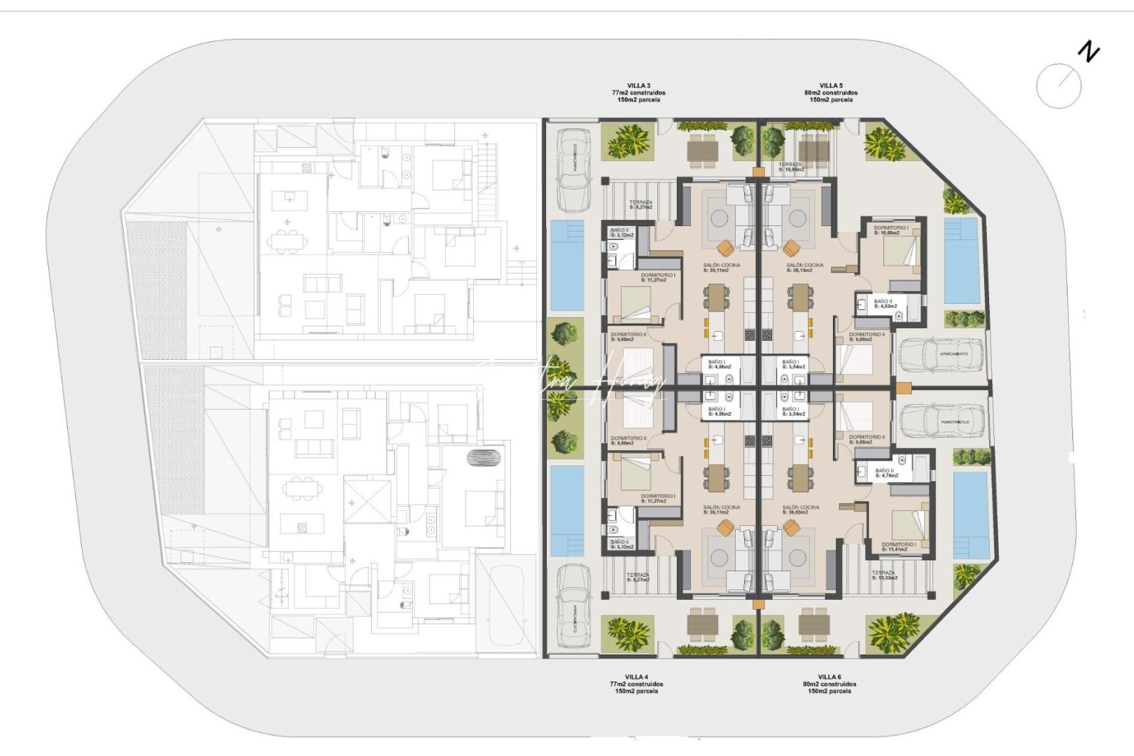 Neubau-Projekte - Doppelhaushälfte - Other areas - El Alba