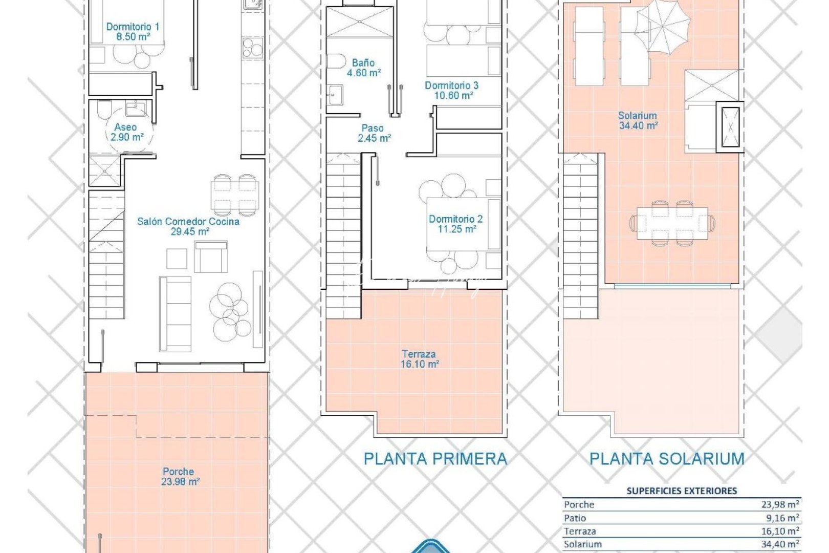 Neubau-Projekte - Reihenhaus - Pilar de La Horadada - Lo Monte