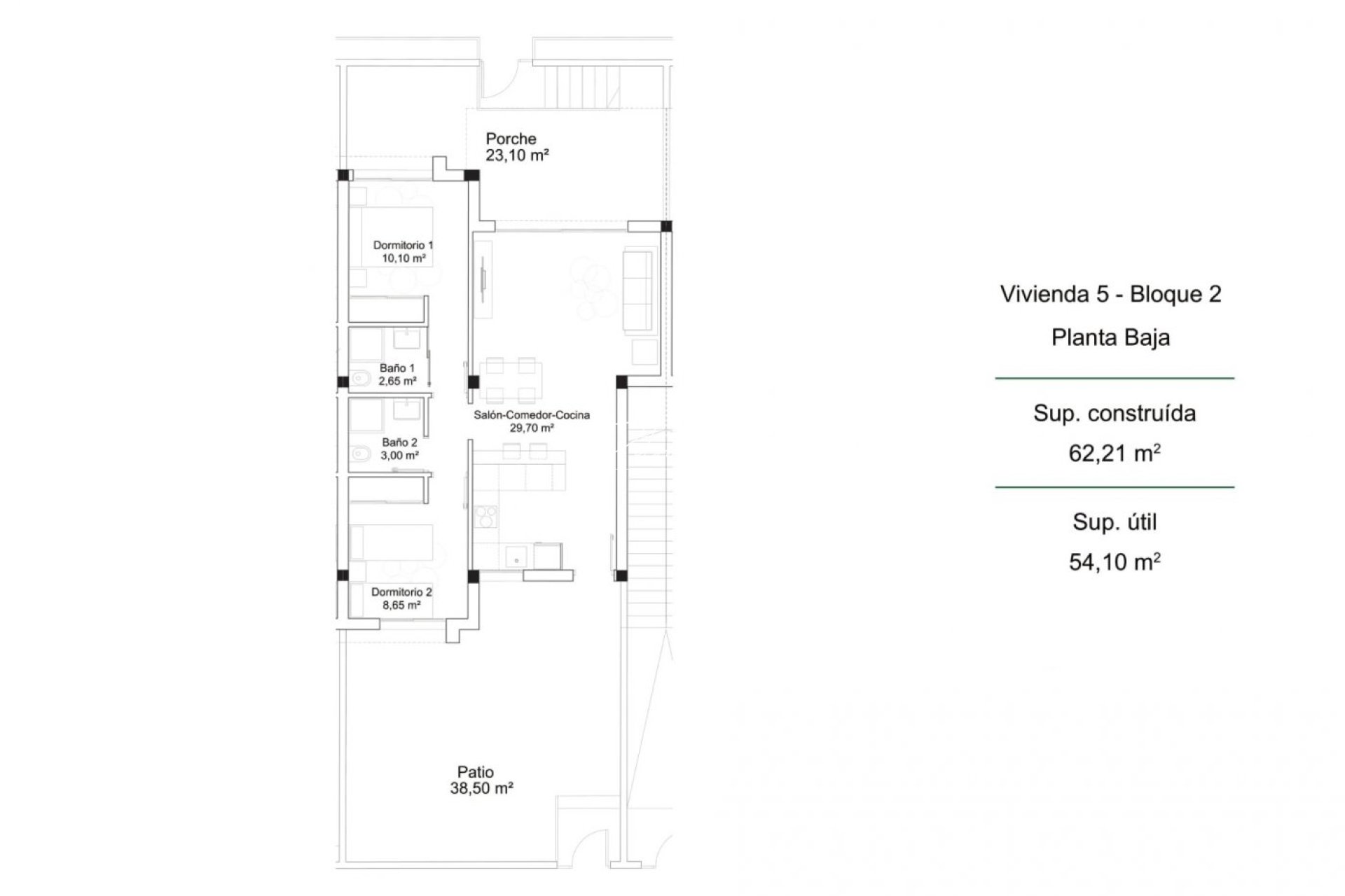 New build - Bungalow - Orihuela Costa - PAU 26