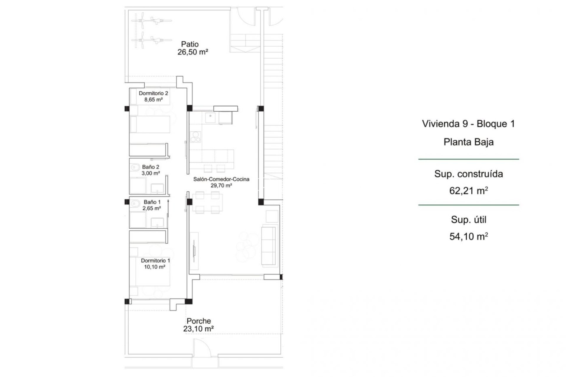 New build - Bungalow - Orihuela Costa - PAU 26