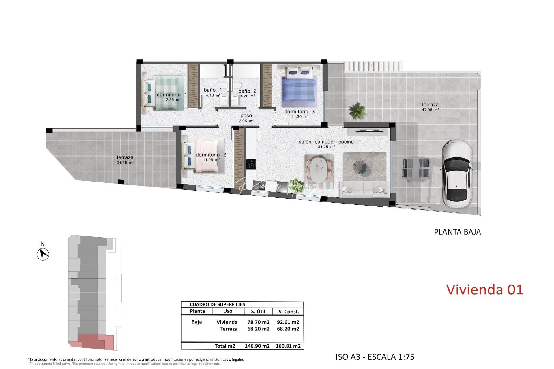 New build - Bungalow - Pilar de La Horadada - pueblo