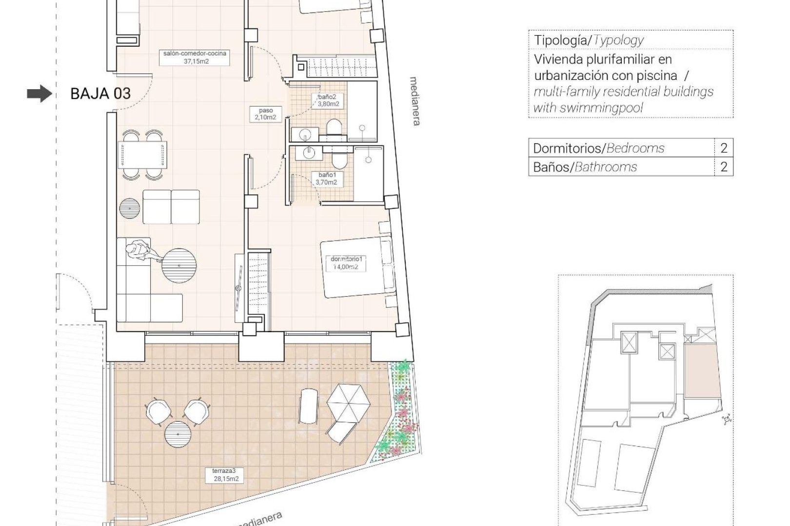 nieuw - Appartement - Hondón de las Nieves - Pueblo