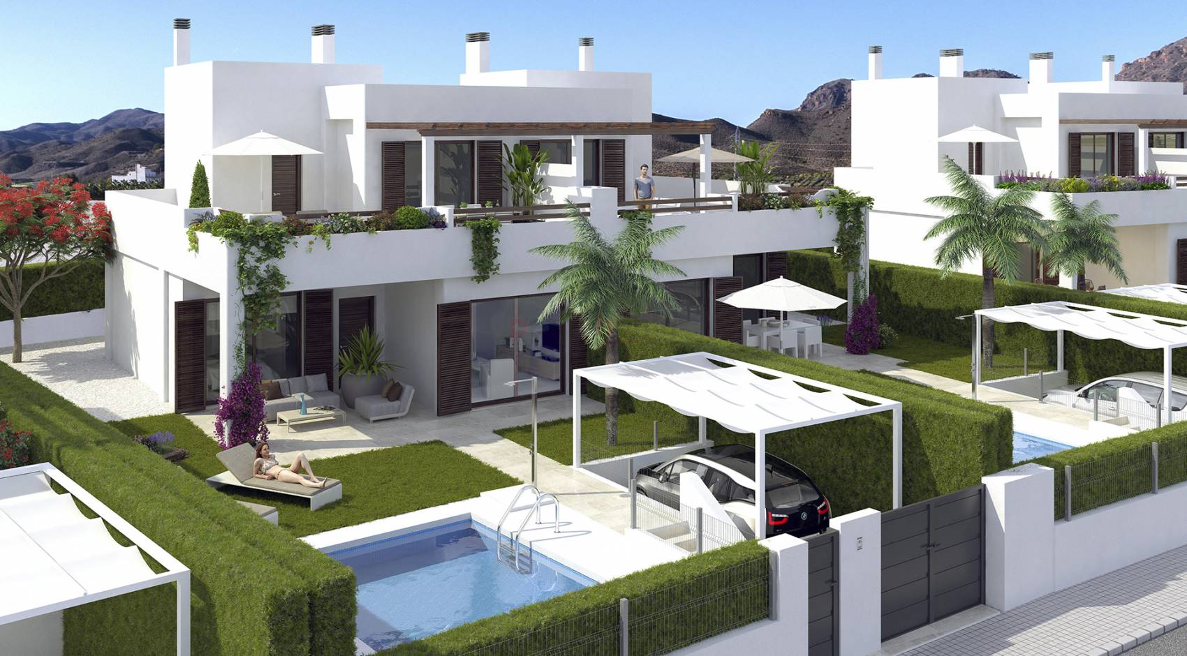 Neubau-Projekte - Doppelhaushälfte - Other areas - San Juan de los Terreros