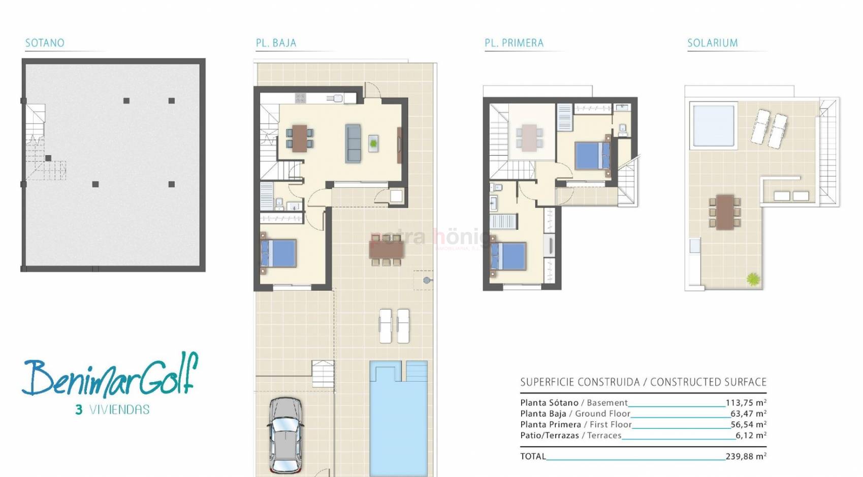 Neubau-Projekte - Doppelhaushälfte - Ciudad Quesada